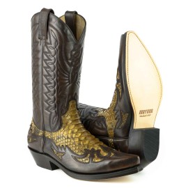 Mayura 1935 2-Tone Brown Leather/Camel Snakeskin