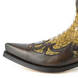 Mayura 1935 2-Tone Brown Leather/Camel Snakeskin