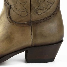 Mayura 2374 Taupe Ladies Cowboy Ankle Boots