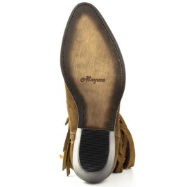 Mayura 2374-F Fringes Brown Tabaco Ladies Cowboy Ankle Boots