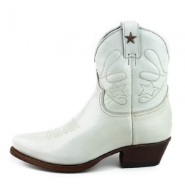 Mayura 2374 Bone White Ladies Cowboy Ankle Boots