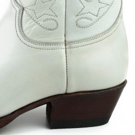 Mayura 2374 Bone White Ladies Cowboy Ankle Boots