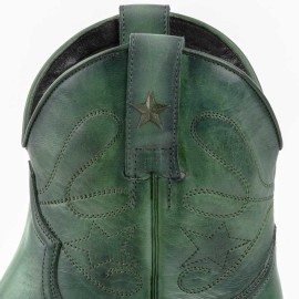 Mayura 2374 Green Vintage Ladies Cowboy Ankle Boots
