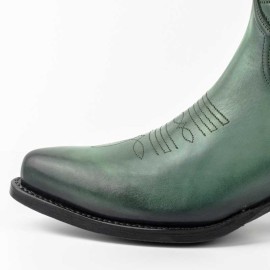 Mayura 2374 Green Vintage Ladies Cowboy Ankle Boots