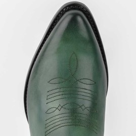Mayura 2374 Green Vintage Ladies Cowboy Ankle Boots