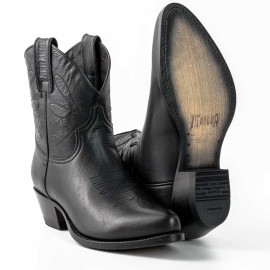 Mayura 2374 Negro Ladies Cowboy Ankle Boots