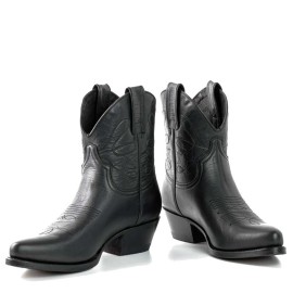 Mayura 2374 Negro Ladies Cowboy Ankle Boots