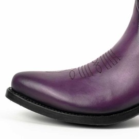 Mayura 2374 Purple Ladies Cowboy Ankle Boots