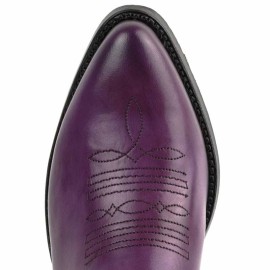 Mayura 2374 Purple Ladies Cowboy Ankle Boots