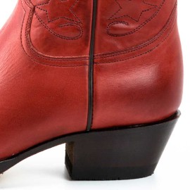 Mayura 2374 Red Ladies Cowboy Ankle Boots