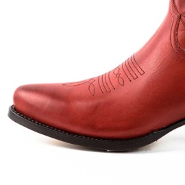 Mayura 2374 Red Ladies Cowboy Ankle Boots