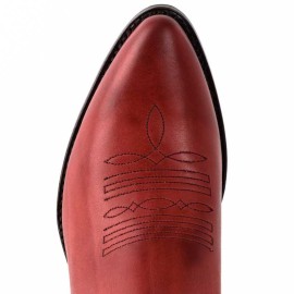 Mayura 2374 Red Ladies Cowboy Ankle Boots