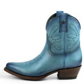 Mayura 2374 Turquoise Ladies Cowboy Ankle Boots