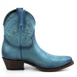 Mayura 2374 Turquoise Ladies Cowboy Ankle Boots