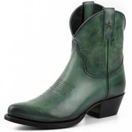 Mayura 2374 Green Vintage Ladies Cowboy Ankle Boots