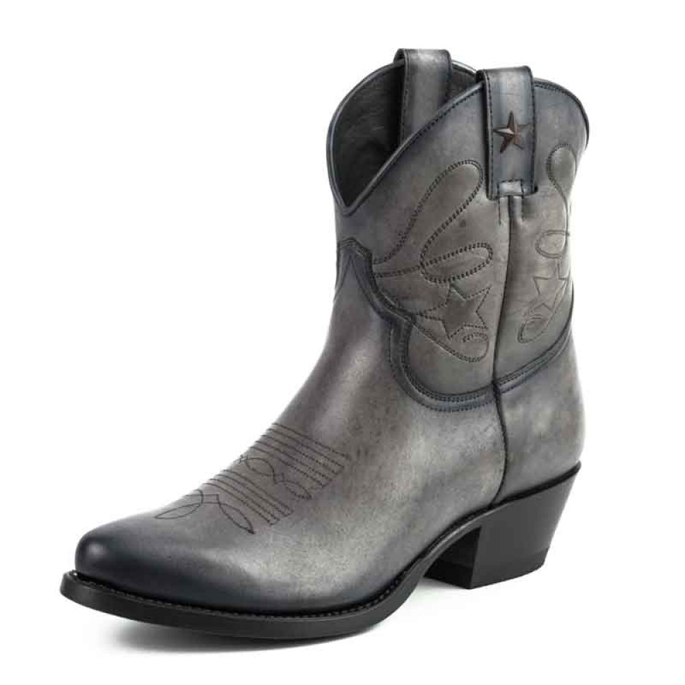 Mayura 2374 Gris Ladies Cowboy Ankle Boots