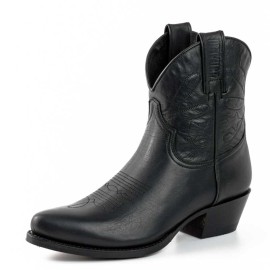 Mayura 2374 Negro Ladies Cowboy Ankle Boots