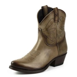 Mayura 2374 Taupe Ladies Cowboy Ankle Boots