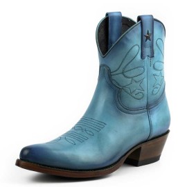 Mayura 2374 Turquoise Ladies Cowboy Ankle Boots