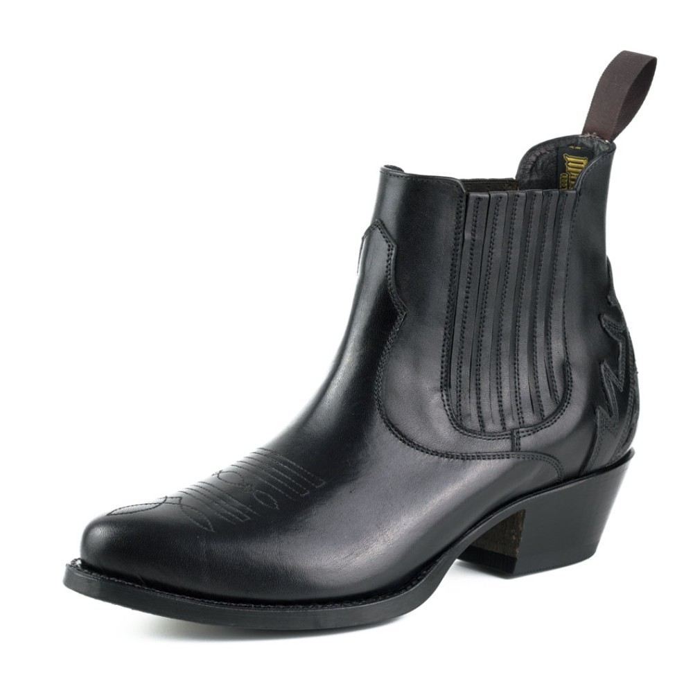Mayura 2487 Marilyn Negro Ladies Cowboy Ankle Boots