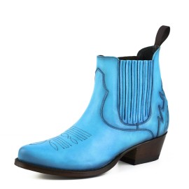 Mayura 2487 Marilyn Turquoise Ladies Cowboy Ankle Boots