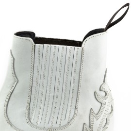 Mayura 2487 Marilyn White Ladies Cowboy Ankle Boots