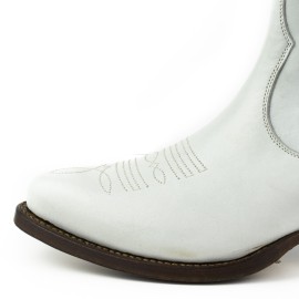 Mayura 2487 Marilyn White Ladies Cowboy Ankle Boots