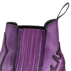 Mayura 2487 Marilyn Purple Ladies Cowboy Ankle Boots