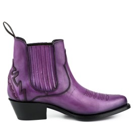 Mayura 2487 Marilyn Purple Ladies Cowboy Ankle Boots