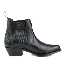 Mayura 2487 Marilyn Negro Ladies Cowboy Ankle Boots