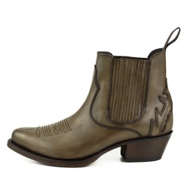 Mayura 2487 Marilyn Taupe Ladies Cowboy Ankle Boots