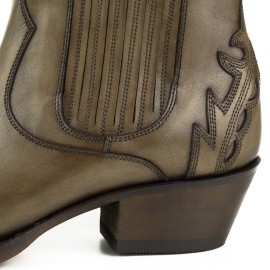 Mayura 2487 Marilyn Taupe Ladies Cowboy Ankle Boots