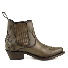 Mayura 2487 Marilyn Taupe Ladies Cowboy Ankle Boots