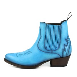 Mayura 2487 Marilyn Turquoise Ladies Cowboy Ankle Boots