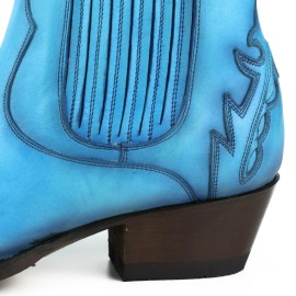 Mayura 2487 Marilyn Turquoise Ladies Cowboy Ankle Boots