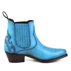 Mayura 2487 Marilyn Turquoise Ladies Cowboy Ankle Boots