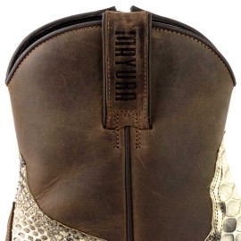 Mayura 012 Sadale/Natural Ankle Cowboy Boot Leather Genuine Snakeskin