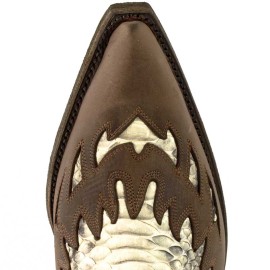Mayura 012 Sadale/Natural Ankle Cowboy Boot Leather Genuine Snakeskin