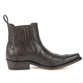 Mayura 021 Western Ankle Boot 2-Tone Brown Old Manchado