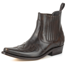 Mayura 021 Western Ankle Boot 2-Tone Brown Old Manchado