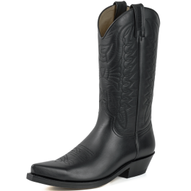 Mayura 1920-C Western Biker Boot Box Black