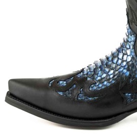 Mayura 1935 Black / Blue Genuine Snakeskin