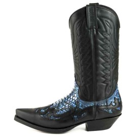 Mayura 1935 Black / Blue Genuine Snakeskin