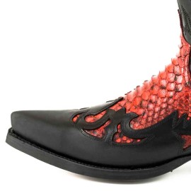 Mayura 1935 Black / Red Genuine Snakeskin