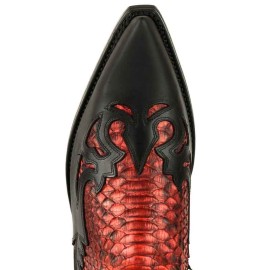 Mayura 1935 Black / Red Genuine Snakeskin