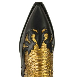 Mayura 1935 Black / Camel Genuine Snakeskin