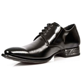 New Rock - M.2243-C11 - Black Elegant Shoes