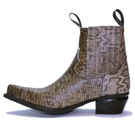 New Rock - M-7953-C40 - Brown Faux Snakeskin Ankle Boots