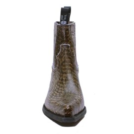 New Rock - M-7953-C40 - Brown Faux Snakeskin Ankle Boots
