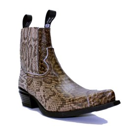 New Rock - M-7953-C40 - Brown Faux Snakeskin Ankle Boots